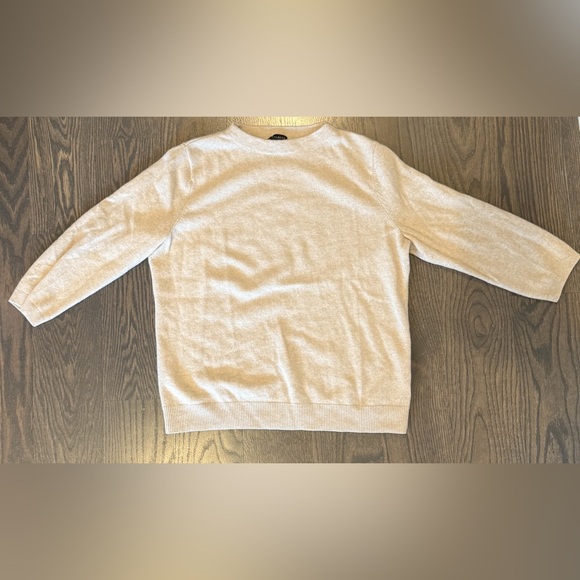 100% Cashmere Talbots Sweater Oatmeal Size XL - Picture 1 of 7